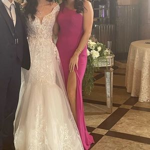 Mac Duggal 26512 Back Draped Dress Pink 0